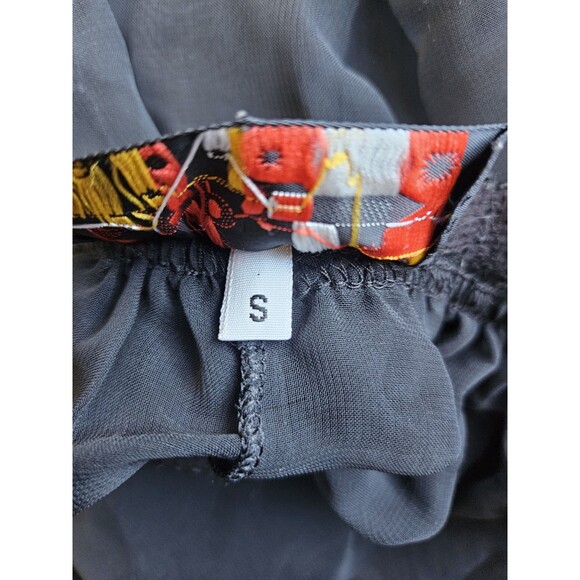 TRIPP NYC Vintage Y2K Womens Sheer Tulle Pants Size S Black Wide Leg Goth Punk - Picture 5 of 10